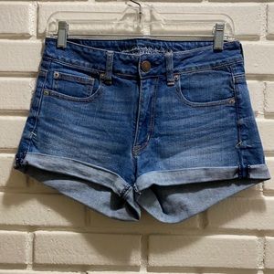 American Eagle Midi Stretch Jean Shorts Size 6